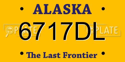 6717DL Alaska License Plate