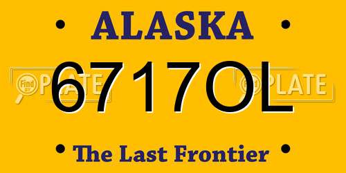 6717OL Alaska License Plate