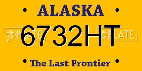6732HT Alaska License Plate