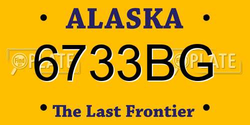 6733BG Alaska License Plate