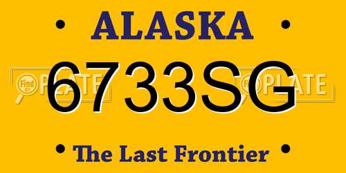 6733SG Alaska License Plate
