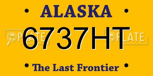 6737HT Alaska License Plate