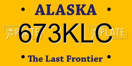 673KLC Alaska License Plate