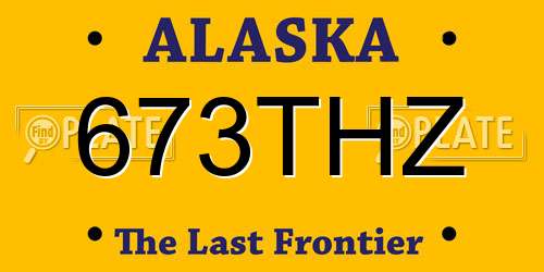 673THZ Alaska License Plate