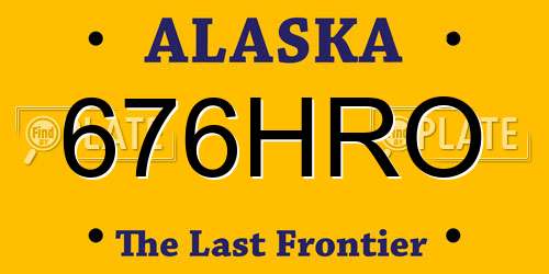 676HRO Alaska License Plate