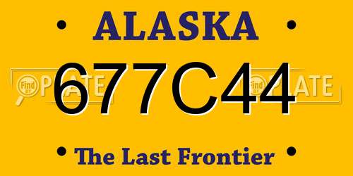 677C44 Alaska License Plate