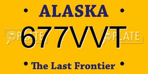 677VVT Alaska License Plate