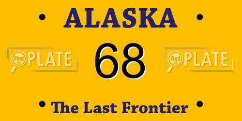 68 Alaska License Plate