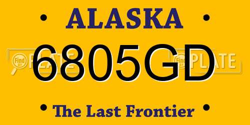6805GD Alaska License Plate