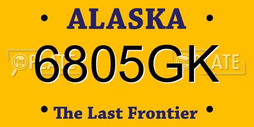 6805GK Alaska License Plate