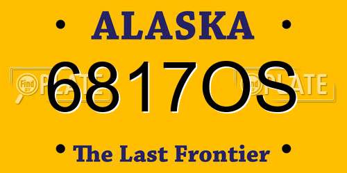 6817OS Alaska License Plate