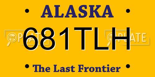 681TLH Alaska License Plate