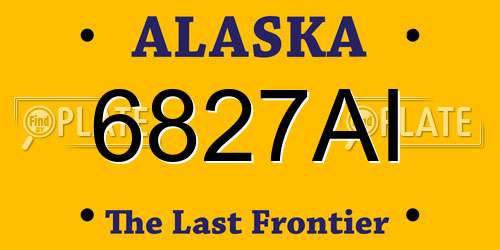 6827AI Alaska License Plate