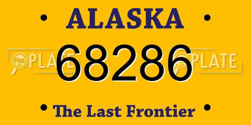 68286 Alaska License Plate