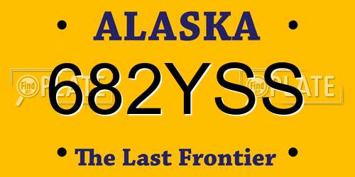 682YSS Alaska License Plate