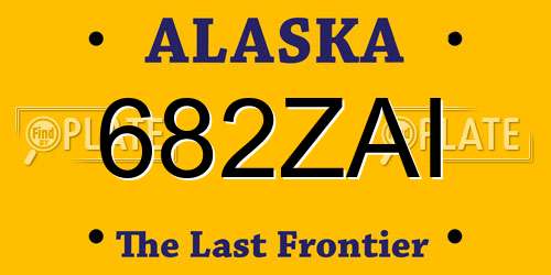 682ZAI Alaska License Plate