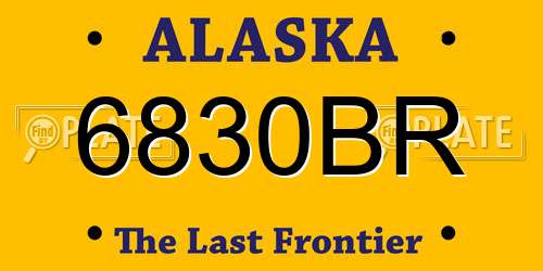 6830BR Alaska License Plate