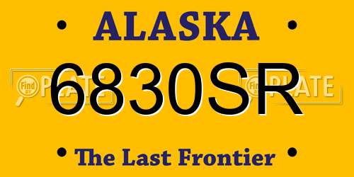 6830SR Alaska License Plate