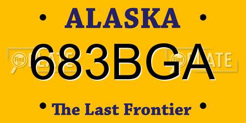 683BGA Alaska License Plate