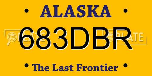 683DBR Alaska License Plate