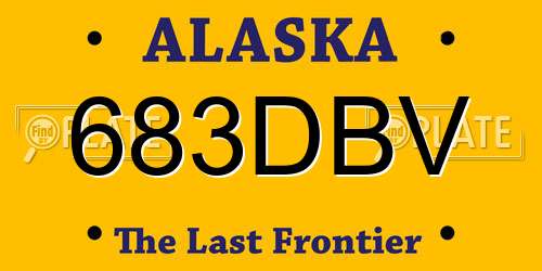 683DBV Alaska License Plate