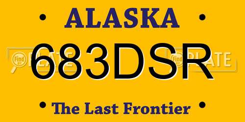 683DSR Alaska License Plate