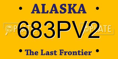 683PV2 Alaska License Plate