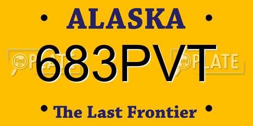 683PVT Alaska License Plate