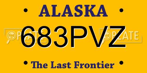683PVZ Alaska License Plate