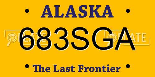 683SGA Alaska License Plate