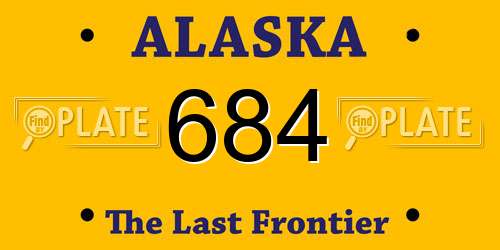 684 Alaska License Plate
