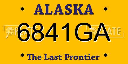 6841GA Alaska License Plate