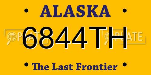 6844TH Alaska License Plate