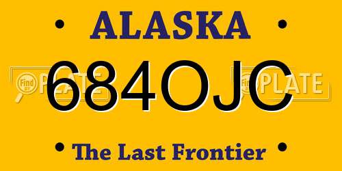 684OJC Alaska License Plate