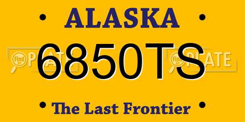 6850TS Alaska License Plate