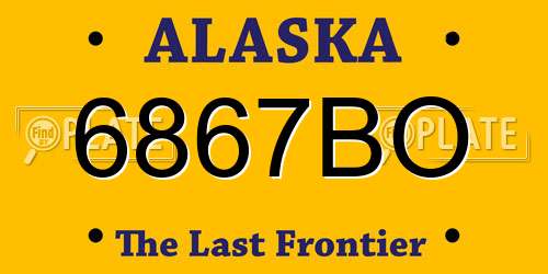 6867BO Alaska License Plate