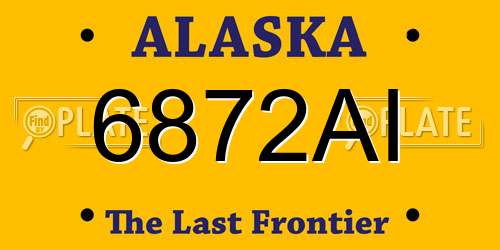 6872AI Alaska License Plate