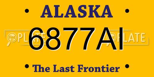 6877AI Alaska License Plate