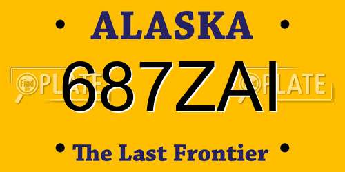 687ZAI Alaska License Plate