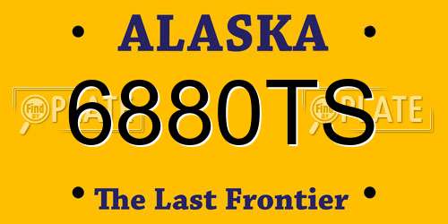 6880TS Alaska License Plate