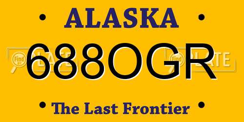 688OGR Alaska License Plate