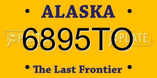 6895TO Alaska License Plate