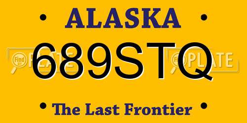 689STQ Alaska License Plate