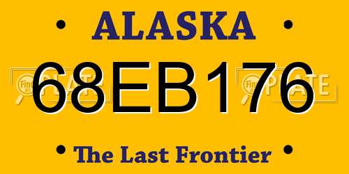 68EB176 Alaska License Plate