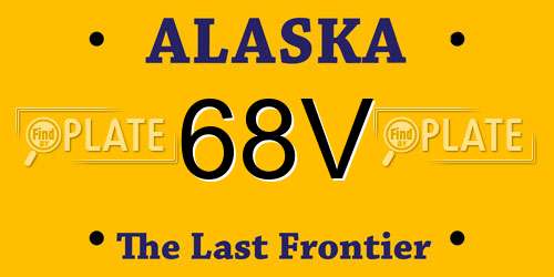 68V Alaska License Plate