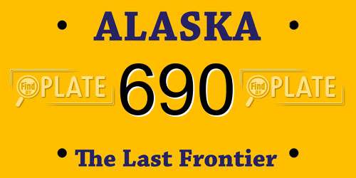 690 Alaska License Plate