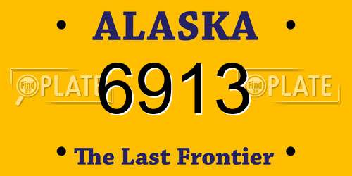 6913 Alaska License Plate
