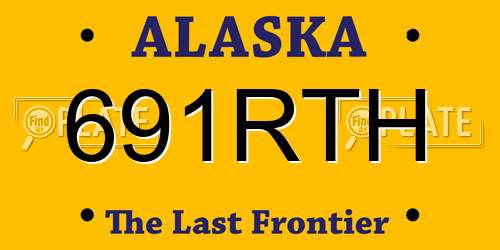691RTH Alaska License Plate
