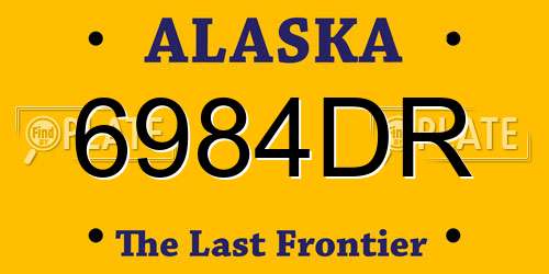 6984DR Alaska License Plate