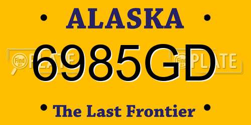 6985GD Alaska License Plate